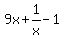 9x+%2B+1%2Fx+-+1