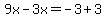 9x-3x=-3%2B3