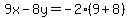 9x-8y=-2%289%2B8%29