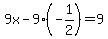 9x-9%28-1%2F2%29=9