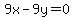 9x-9y+=+0