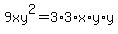 9xy%5E2=3%2A3%2Ax%2Ay%2Ay