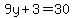 9y%2B3=30