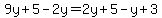 9y%2B5-2y=2y%2B5-y%2B3