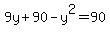 9y%2B90-y%5E2=90