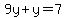 9y%2By=7