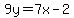9y=7x-2