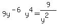 9y%5E%28-6%29y%5E4=9%2F%28y%5E2%29