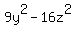 9y%5E2-16z%5E2