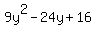 9y%5E2-24y%2B16