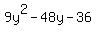 9y%5E2-48y-36