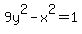 9y%5E2-x%5E2=1