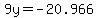 9y+=+-20.966
