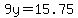 9y+=+15.75