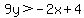 9y++%3E+-+2x+%2B+4