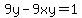 9y-9xy=1