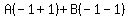 A%28-1%2B1%29%2BB%28-1-1%29