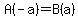 A%28-a%29=B%28a%29