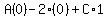 A%280%29-2%280%29%2BC%2A1