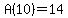 A%2810%29=14