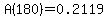 A%28180%29=0.2119