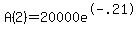 A%282%29+=+20000e%5E-+.21