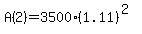 A%282%29+=+3500%281.11%29%5E%282%29