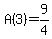 A%283%29+=+9%2F4