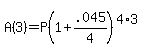 A%283%29+=+P%281%2B.045%2F4%29%5E%284%2A3%29