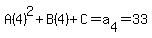A%284%29%5E2%2BB%284%29%2BC=a%5B4%5D=33