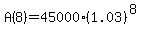 A%288%29+=+45000%281.03%29%5E%288%29