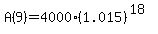 A%289%29+=+4000%281.015%29%5E%2818%29