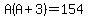 A%28A%2B3%29=154