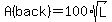 A%28back%29+=+100%2Asqrt%28L%29