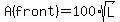 A%28front%29+=+100%2Asqrt%28L%29