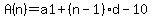 A%28n%29=a1%2B%28n-1%29d-10