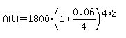 A%28t%29=1800%281%2B0.06%2F4%29%5E%284%2A2%29