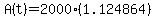 A%28t%29=2000%281.124864%29