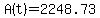 A%28t%29=2248.73