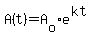 A%28t%29=A%5Bo%5De%5E%28kt%29