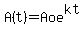 A%28t%29=Aoe%5Ekt