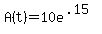 A%28t%29+=+10e%5E%28.15%29