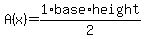 A%28x%29=1%2F2%2Abase%2Aheight