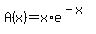 A%28x%29=x%2Ae%5E%28-x%29