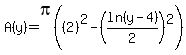 A%28y%29=pi%28%282%29%5E2-%28ln%28y-4%29%2F2%29%5E2%29