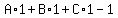 A%2A1%2BB%2A1%2BC%2A1-1