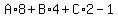 A%2A8%2BB%2A4%2BC%2A2-1