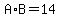 A%2AB=14