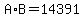 A%2AB=14391