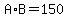 A%2AB=150